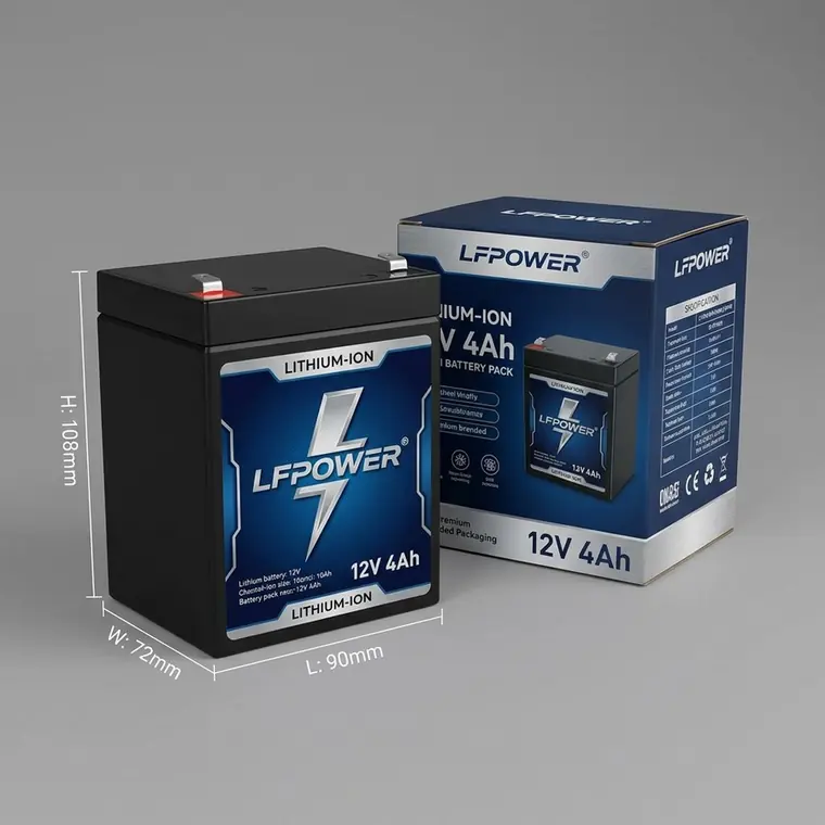 LFPOWER 12V 4Ah battery