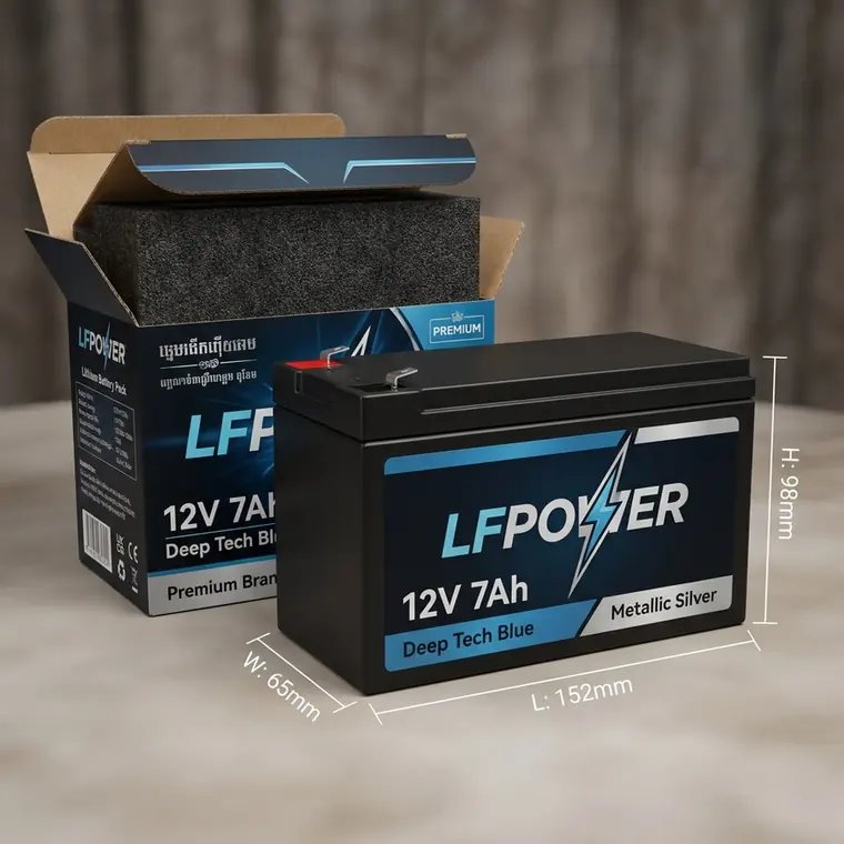 LFPOWER 12V 7Ah battery