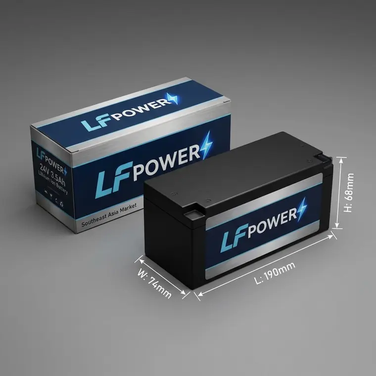 LFPOWER 24V 3.5Ah LiFePO4 battery